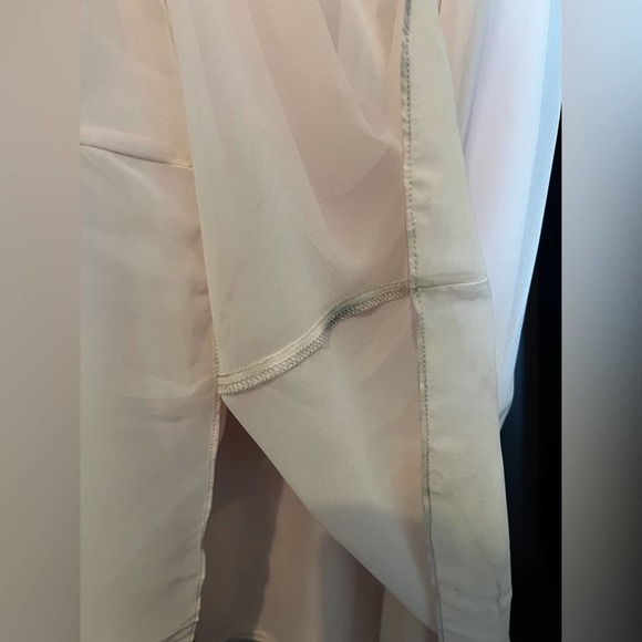 Dessy Collection Sleeveless Draped Chiffon Maxi Dress With Front Slit - Picture 8 of 10